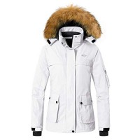 Wantdo Women's Winter Ski Jackets Hooded Waterproof Windproof Outdoor Sports Parka