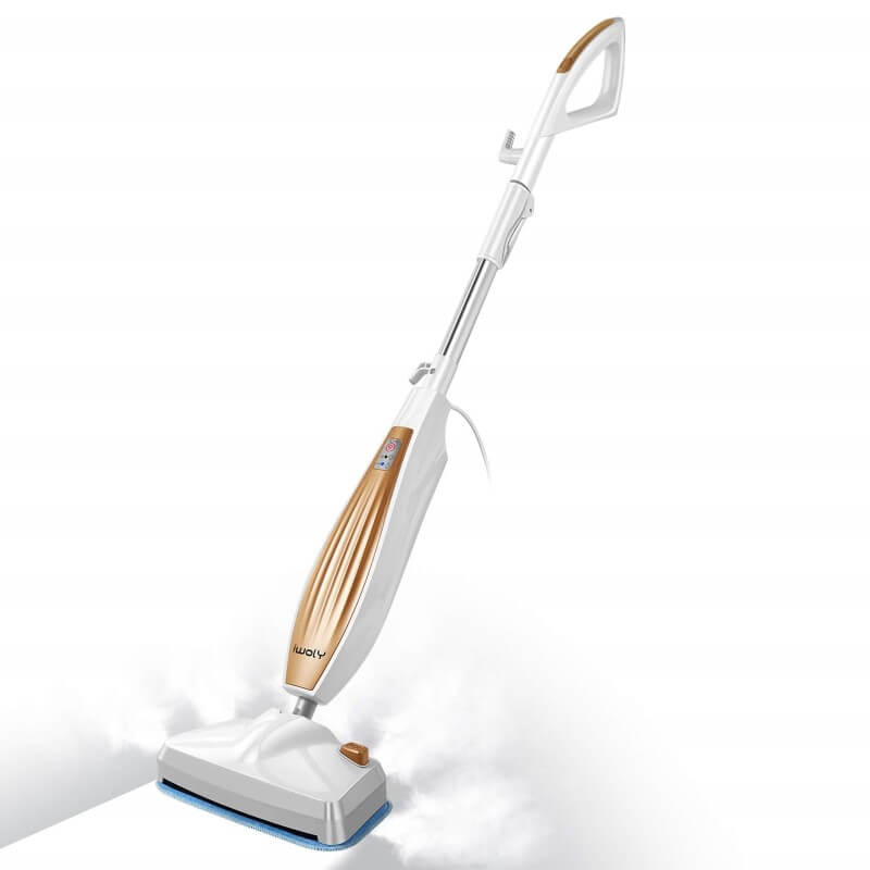 iwoly M11 Steam Mop Cleaner with 5m Cord and 2 Pads for Floor Cleaning