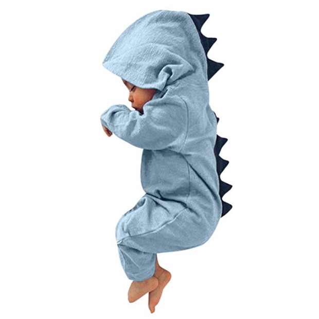Meisiqw Newborn Baby Layette Set Infant Boy Girl Dinosaur Halloween Christmas Hooded Romper Jumpsuit Outfits