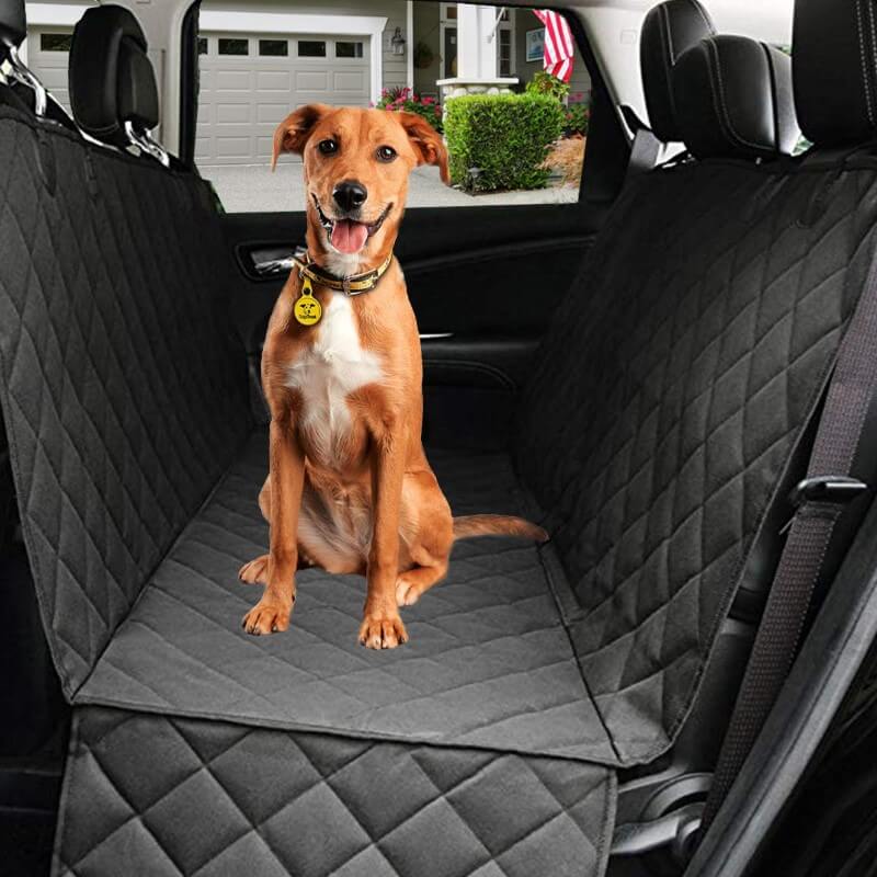 Dog Car Seat Cover Non-Slip Waterproof with Side Flap, Angooni Heavy Duty Pet Travel Seat Protectors for Trucks SUVs
