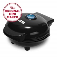 Dash Mini Maker: The Mini Waffle Maker Machine for Individual Waffles, Paninis, Hash browns, other on the go Breakfast, Lunch, or Snacks – Black