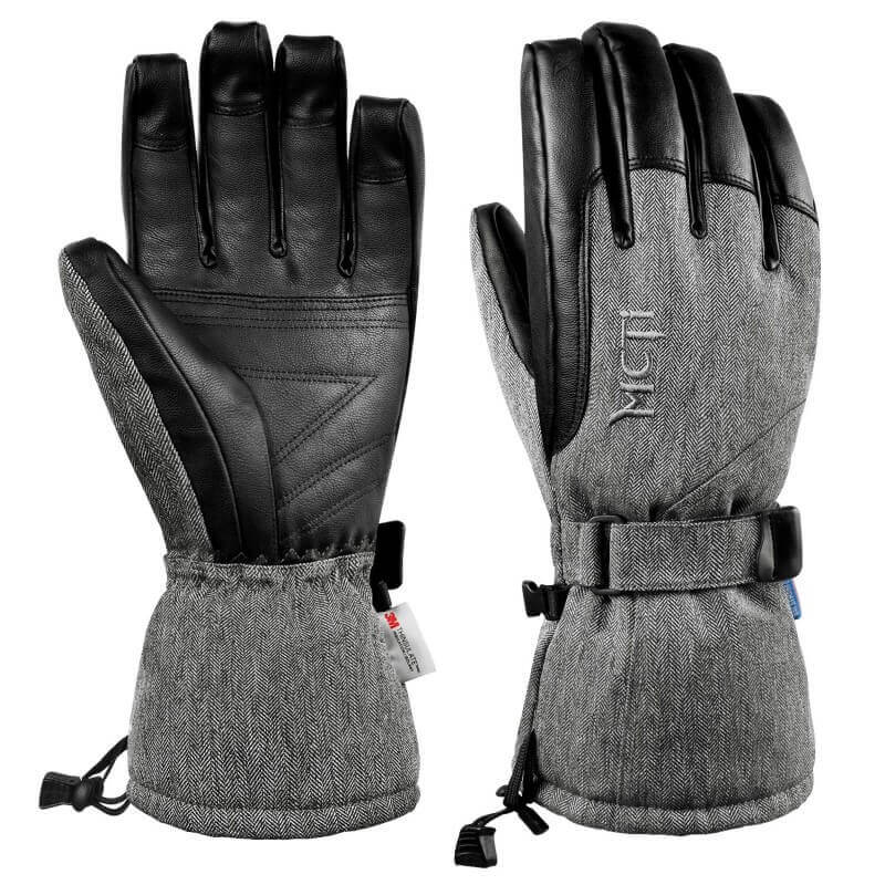 10℃ Winter Thermal Ski Gloves Touchscreen Zipper Snowboard Waterproof Motocycle
