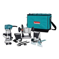 Makita RT0701CX8 1-1/4 HP Trimmer/Router Kit, Blue