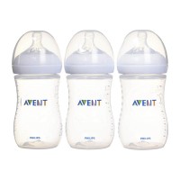 Philips Avent Natural Baby Bottles, Clear, 9oz, 3pk, SCF013/37