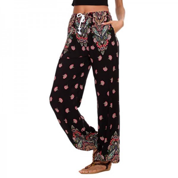 Urban CoCo Women's Casual Boho Floral Print Yoga Pants Harem Pants Amazon ca Clothing Accessories