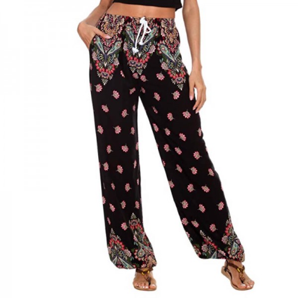 Urban CoCo Women's Casual Boho Floral Print Yoga Pants Harem Pants Amazon ca Clothing Accessories