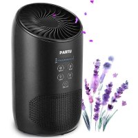 PARTU HEPA Air Purifier – Smoke Air Purifiers for Home with Fragrance Sponge – 100% Ozone Free, Lock Set, Eliminates Smoke, Dust, Pollen, Pet Dander, (Available for California)