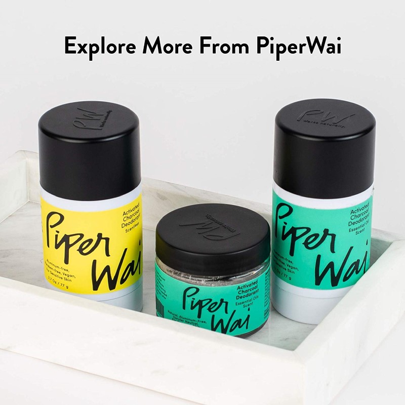 PiperWai Original Formula Natural, Charcoal Deodorant ...