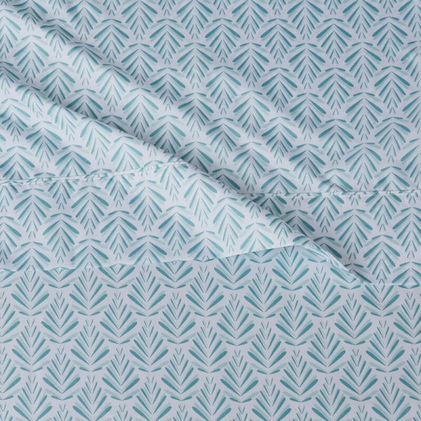 AmazonBasics Light-Weight Microfiber Sheet Set - California King, Aqua Fern