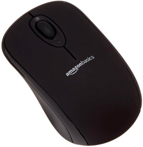 AmazonBasics Wireless Computer Mouse with Nano Receiver