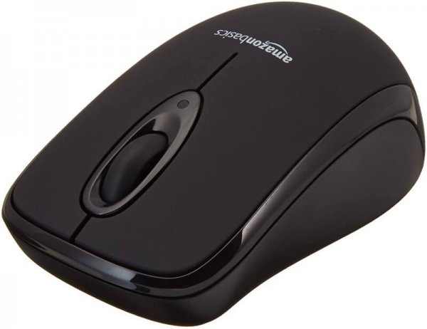 AmazonBasics Wireless Computer Mouse with Nano Receiver