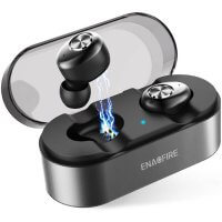 Wireless Earbuds, ENACFIRE E18 Latest Bluetooth 5.0 True Wireless Bluetooth Earbuds, 15H Playtime 3D Stereo Sound for Gym Sport Wireless Headphones, Built-in Microphone for iOS and Android Device