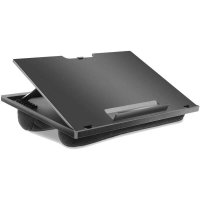 Adjustable Lap Desk – HUANUO 8 Adjustable Angles & Dual Cushions Laptop Stand Fits Up to 15.6In for Car Laptop Desk, Work Table, Lap Writing Board & Drawing Desk on Sofa or Bed (Black)