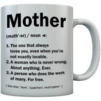 Coffee Mug Gift for Mom Mother Definition Best Gift Idea for Mother’s Day Mama 11 Oz. White