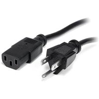 10 ft Standard Computer Power Cord (NEMA 5-15P to IEC 320 C13) – 18 AWG Replacement AC Power Cable for PC or Monitor – 125V, 10A (PXT101_10)