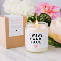 I Miss Your Face Candle in Lavender Scent, Quarantine Gift, Best Friend Gift