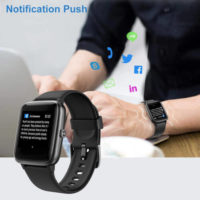 Willful Smart Watch for Android Phones Compatible iPhone Samsung IP68 Swimming Waterproof Smartwatch Sports Watch Fitness Tracker Heart Rate Monitor Digital Watch Smart Watches for Men Women Black