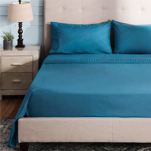 Wrinkle & Fad Details about   Bedsure Fitted Sheet Queen Extra Soft Brushed Microfiber Teal 