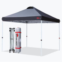MASTERCANOPY Durable Ez Pop-up Canopy Tent with Roller Bag (Black)