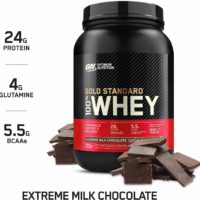 Optimum Nutrition Gold Standard 100% Whey Protein Powder, Extreme Milk Chocolate, 2LB, Packaging May Vary