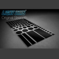 LightDims Original Strength – Light Dimming LED Covers and Light Dimming Sheets for Routers, Electronics and Appliances and More. Dims 50-80% of Light, in Minimal Packaging.