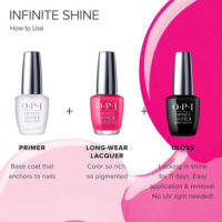 OPI Nail Polish Base Coat Prime & Gloss Top Coat, Infinite Shine Duo Set, 0.5 Fl Oz each bottle