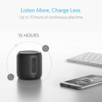 Anker SoundCore mini, Super-Portable Bluetooth Speaker with 15-Hour Playtime, 66-Foot Bluetooth Range, Enhanced Bass, Noise-Cancelling Microphone