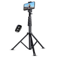 Selfie Stick Tripod, UBeesize 51″ Extendable Tripod Stand with Bluetooth Remote for iPhone Android Phone, Heavy Duty Aluminum, Lightweight, Load capacity: 1 Kg