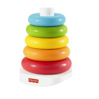 Fisher-Price Rock-a-Stack, Eco Classic Ring Stacking toy for Babies Ages 6 Months and Older