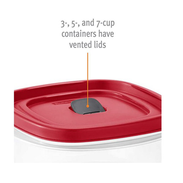 Containers have vented lids