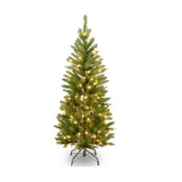 National Tree 4.5 Foot Kingswood Fir Pencil Tree with 150 Clear Lights (KW7-300-45)