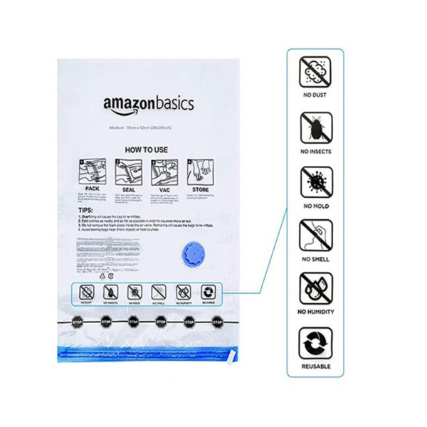 Amazon Basics Vacuum Compression Storage Bags 15-Pack