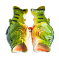 Coddies Fish Flip Flops | The Original Fish Slippers | Funny Gift, Unisex Sandals, Bass Slides, Pool, Beach & Shower Shoes | Men, Women & Kids