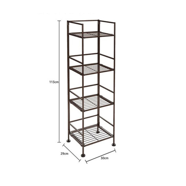 Amazon Basics 4-Tier Iron Tower Shelf Size in cm