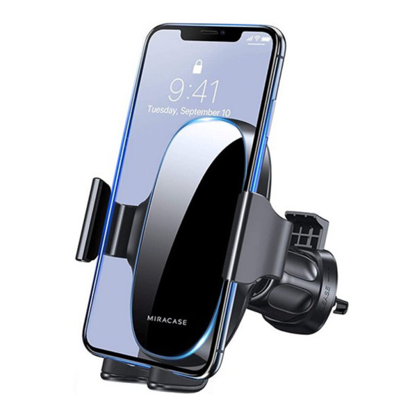 Miracase Universal Phone Holder for Car, Vent Car Phone Holder, Cell Phone Holder Mount Compatible with iPhone,Google,Samsung and All Phones,Black