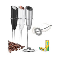 SIMPLETASTE Milk Frother Handheld Battery Operated Electric Foam Maker, Drink Mixer with Stainless Steel Whisk and Stand for Cappuccino, Bulletproof Coffee, Latte