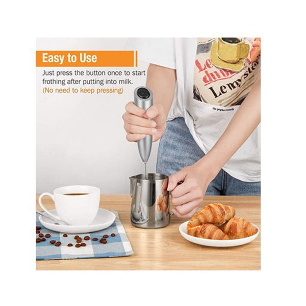 SIMPLETASTE Milk Frother Handheld Battery Operated Electric Foam Maker, Easy to Use