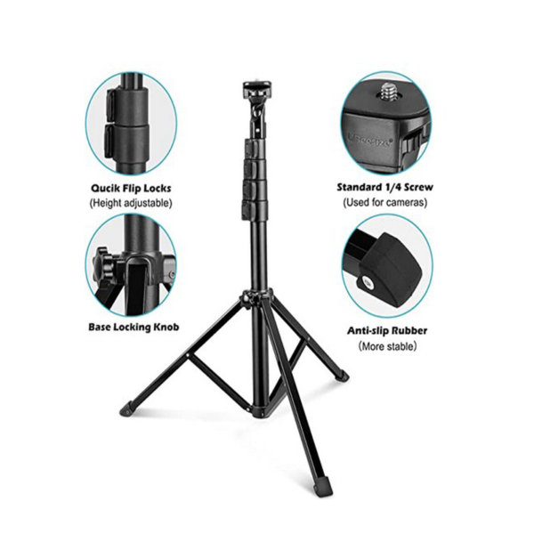 Selfie Stick Tripod, UBeesize Extendable Tripod Stand with Bluetooth Remote for Cell Phones and Cameras