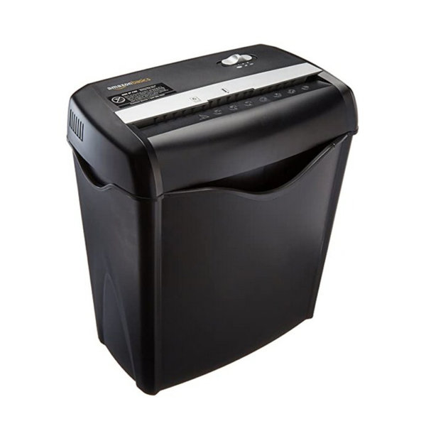 AmazonBasics 6-Sheet Cross-Cut Paper and Credit Card Home Office Shredder