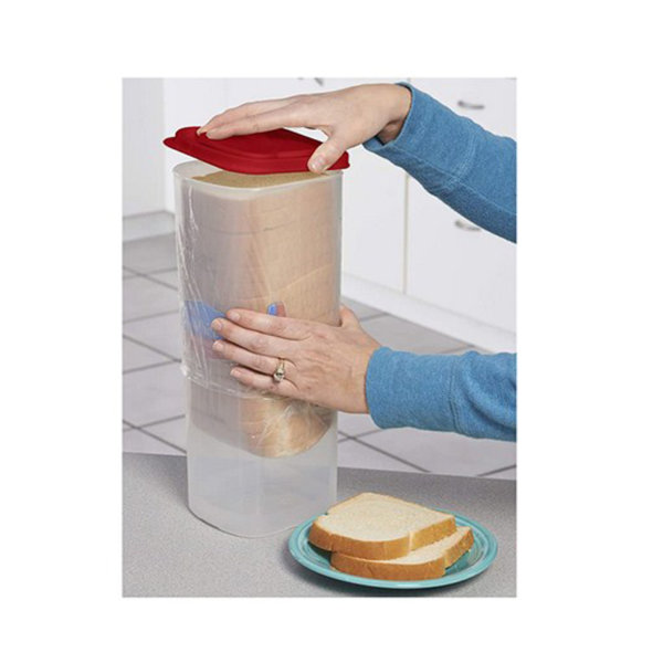 Buddeez Bread Buddy Red Lids Dispenser, 2 Pieces Tight container