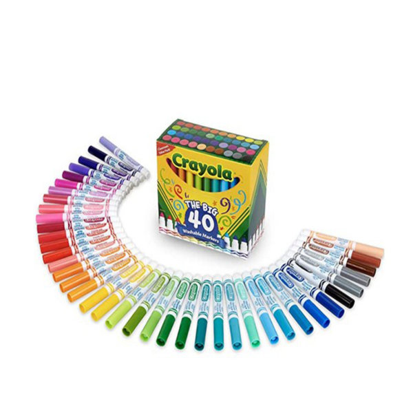 Crayola Ultra-Clean Washable Markers, 40-Count