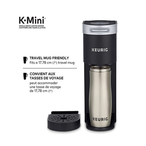 Keurig K-Mini Single Serve K-Cup Pod Coffee Maker Travel Mug Friendly