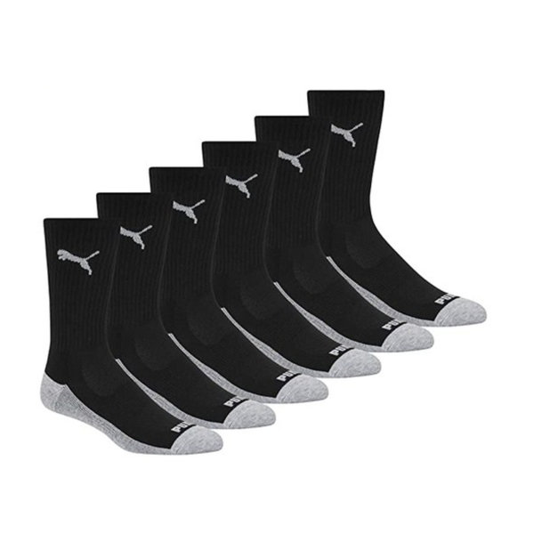 Puma Men's Lifestyle Crew Sports Socks (Pair of 6)