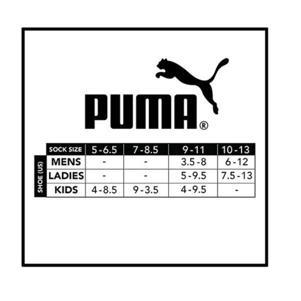 Puma Men's Lifestyle Crew Sports Socks Size