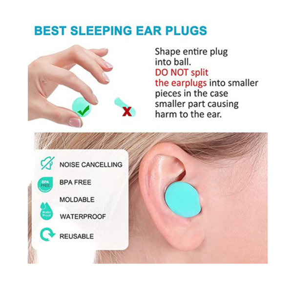 Reusable Silicone Ear Plugs, Best Sleeping ear Plugs