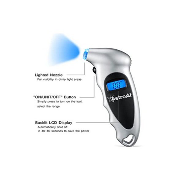 AstroAI Digital Tire Pressure Gauge Lighted Nozzle