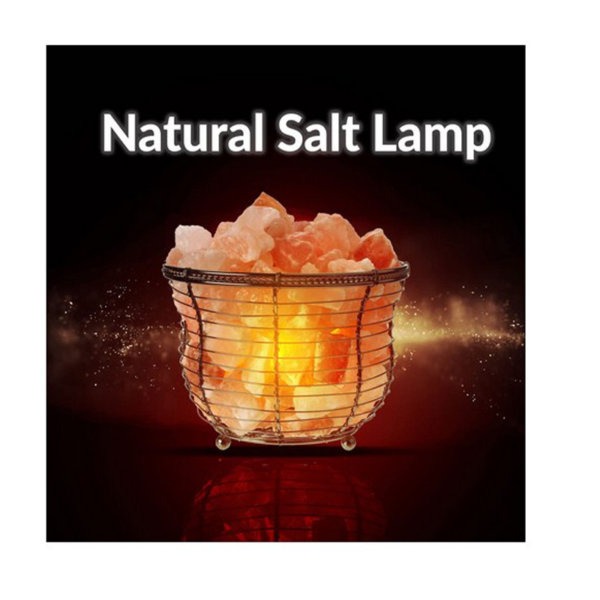 Himalayan Glow Round Style Basket Salt Lamp