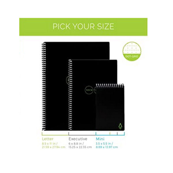 Rocketbook Smart Reusable Notebook Pick your Size