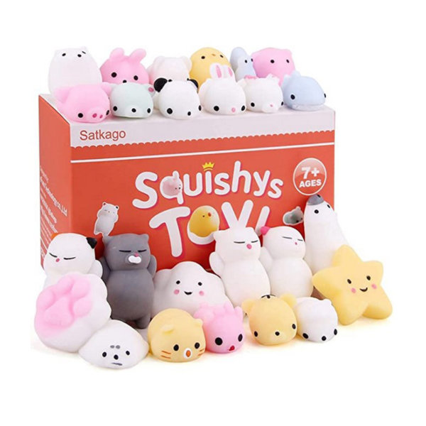 Satkago 25Pcs Easter Basket Stuffers Mochi Squishys Toy,Easter Egg Fillers Easter Egg Stuffers Party Favors for Kids