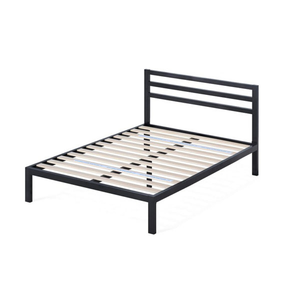 Zinus Modern Studio 14 Inch Metal Bed Frame with Headboard